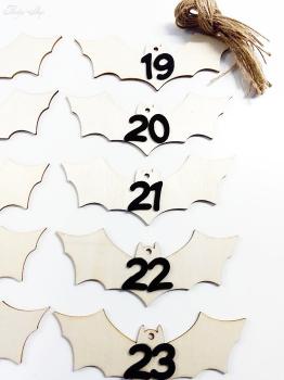 Fledys Holzfledermäuse mit Zahl